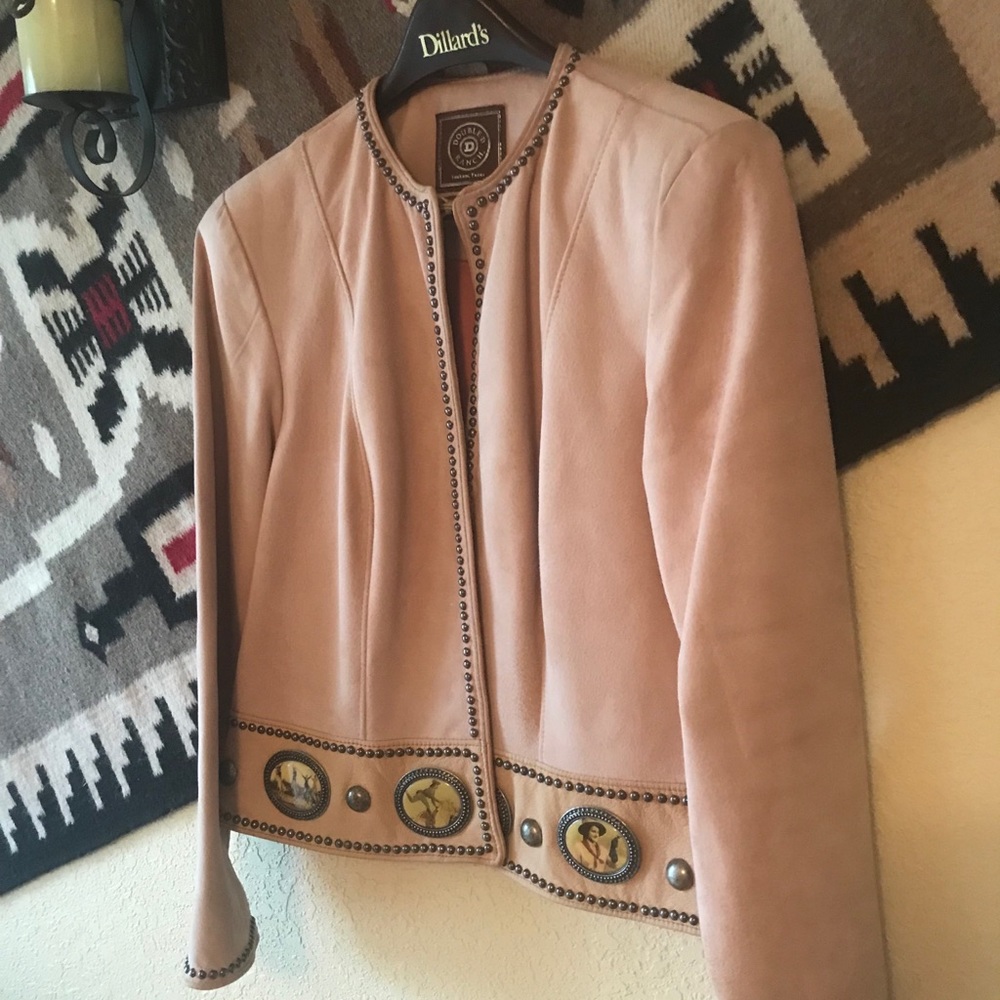 Double D Ranchwesr pink Suede gallery Jacket